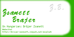 zsanett brajer business card